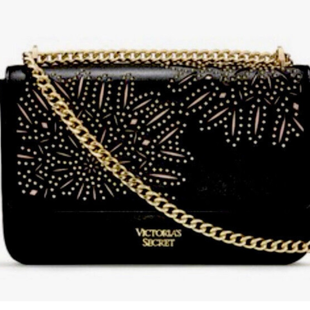 Victoria's Secret Black and Gold Studded Clutch - Picture 4 of 4